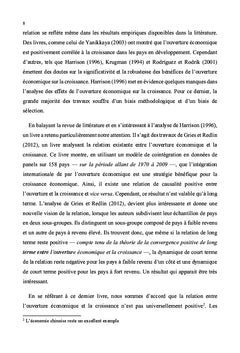 Extraversion et activite economique des pays de l'Afrique de l'ouest