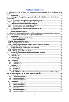 Etude du controle temporel multicontextuel du signal de parole