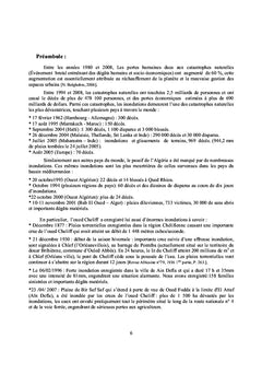 Etude des crues dans le bassin du Cheliff