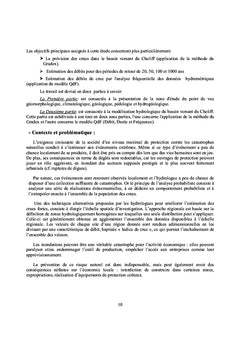 Etude des crues dans le bassin du Cheliff