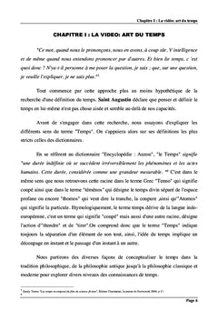 Temps et temporalite dans l'art video