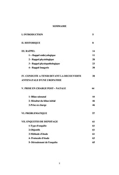 Diagnostic ante natal des uropathies malformatives