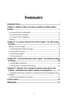 Culture et réaménagement touristique urbain dans la ville d'Agadir