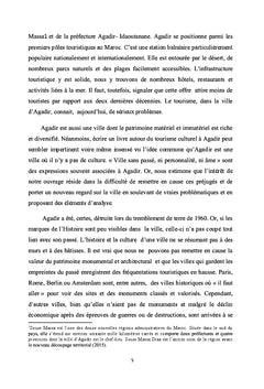 Culture et réaménagement touristique urbain dans la ville d'Agadir
