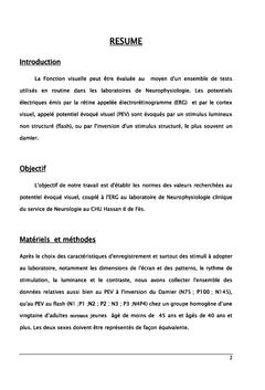 Elaboration des valeurs normales des potentiel evoques visuel