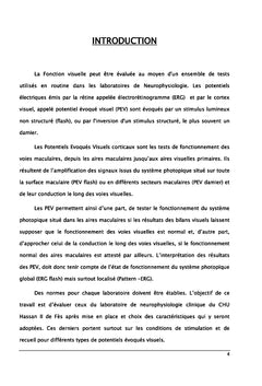 Elaboration des valeurs normales des potentiel evoques visuel
