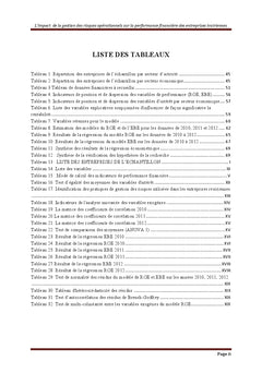 L'impact de la gestion des risques sur la performance des entreprises
