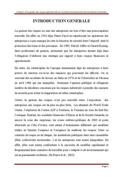 L'impact de la gestion des risques sur la performance des entreprises