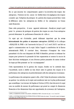 L'impact de la gestion des risques sur la performance des entreprises