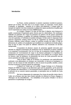Impact des pratiques et du paysage sur la régulation du Carpocapse