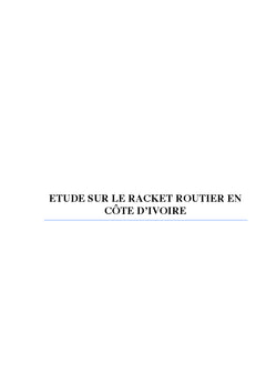 Le racket routier en Côte d'Ivoire
