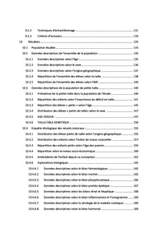 La Petite Taille de l'Enfant & ses Différentes Etiologies