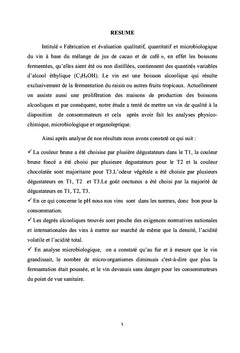 Fabrication du vin A base du jus de cafe et cacao