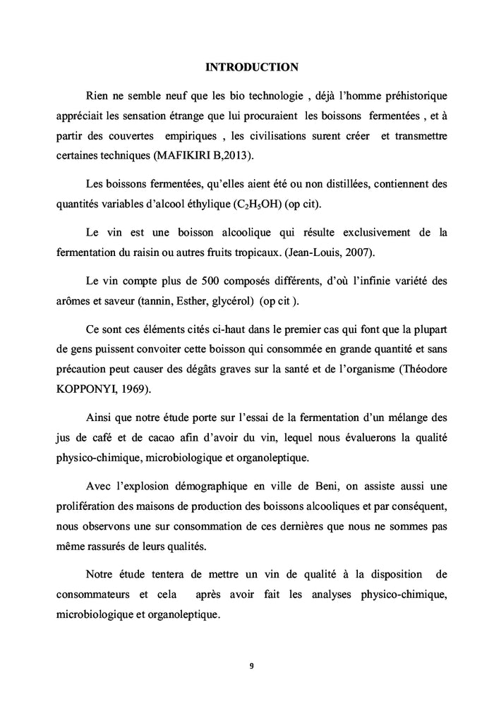 Fabrication du vin A base du jus de cafe et cacao