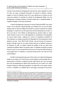 Les etudes d'impact et l'evaluation des projets energetiques