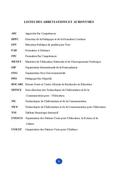 TICe et APC: Perceptions des enseignants de cote-d'Ivoire
