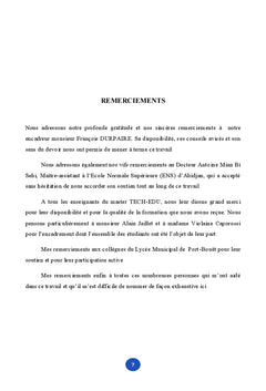 TICe et APC: Perceptions des enseignants de cote-d'Ivoire