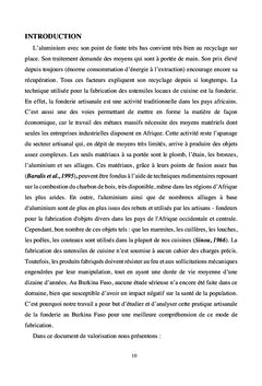 Valorisation des déchets d'aluminium au Burkina Faso