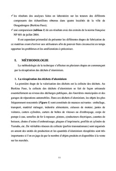 Valorisation des déchets d'aluminium au Burkina Faso