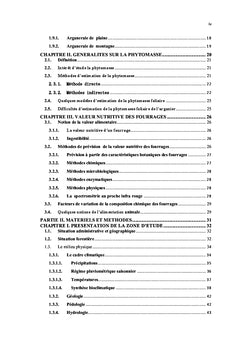 Phytomasse foliaire de l'Arganier et valeur fourragere