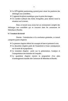 Proposition d'un plan d'amenagement durablede Selembao et Bumbu
