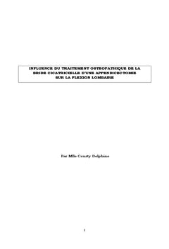 Osteopathie et cicatrices