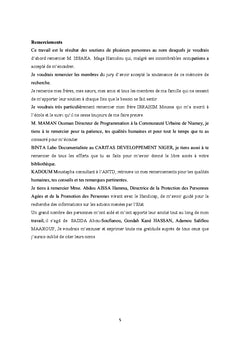 Determinants de la mendicite des adultes dans la Capitale du Niger