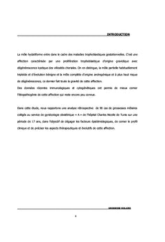La grossesse molaire: particularites cliniques et pronostiques