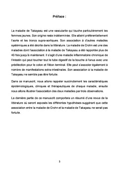 Maladie de Crohn et Takayasu: association fortuite ou filiation?