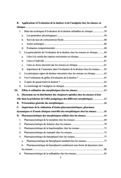 Douleur et utilisation des morphiniques chez les oiseaux