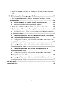 Douleur et utilisation des morphiniques chez les oiseaux