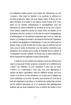 Les offrandes dans trois tombes de la nécropole de Deir el-Médina