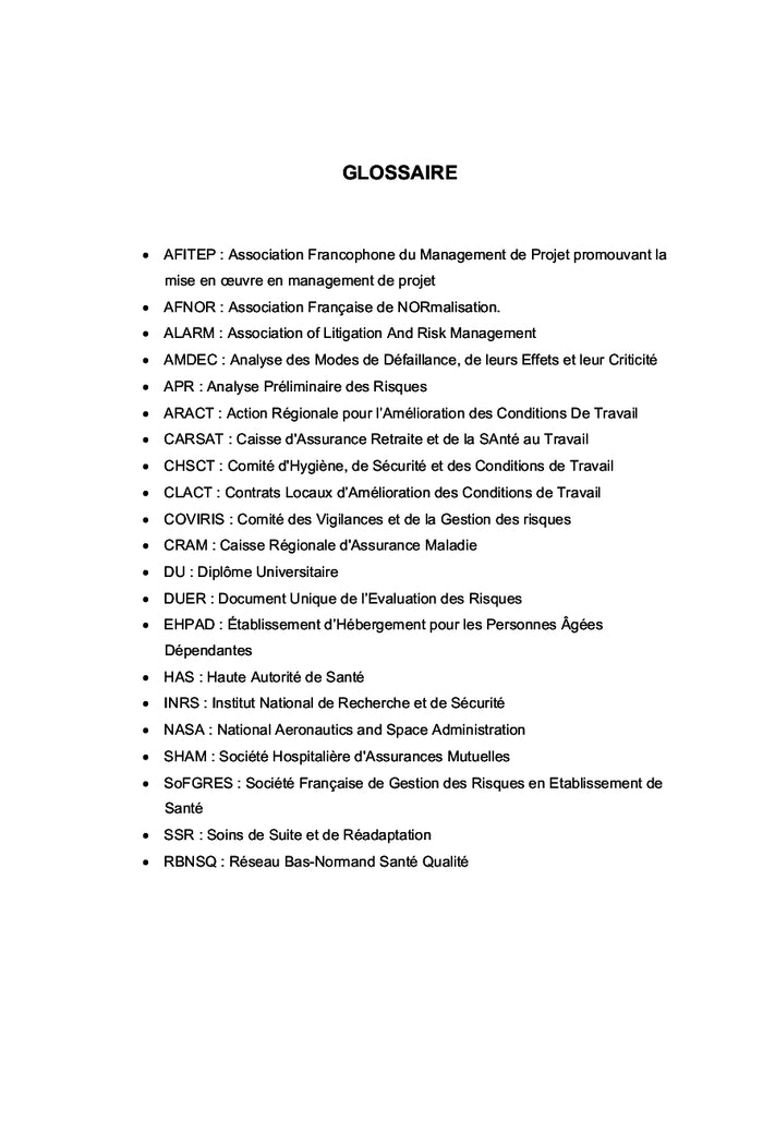 Cartographie des risques en santé: vers un consensus national?