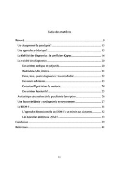 DSM: fiabilite et validite des diagnostics