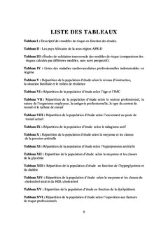 Impact des facteurs professionnels sur le risque cardiovasculaire