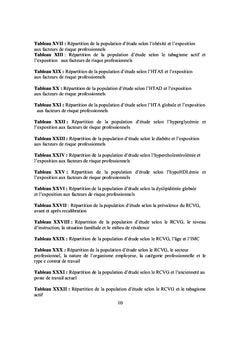 Impact des facteurs professionnels sur le risque cardiovasculaire