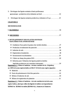 Developpement rapide des lignees de riz et maïs A caracteres desires