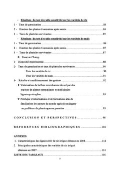 Developpement rapide des lignees de riz et maïs A caracteres desires