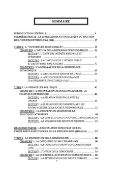 Les ideologies ivoiriennes de 1960 a nos jours