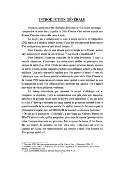Les ideologies ivoiriennes de 1960 a nos jours