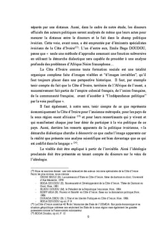 Les ideologies ivoiriennes de 1960 a nos jours