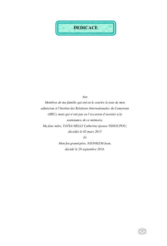 L'insertion socio-économique des réfugiés urbains au Cameroun.