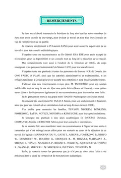 L'insertion socio-économique des réfugiés urbains au Cameroun.
