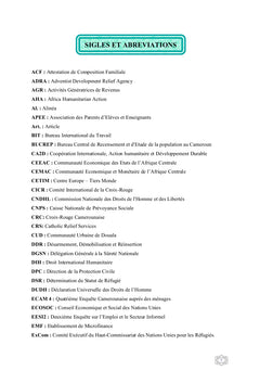 L'insertion socio-économique des réfugiés urbains au Cameroun.