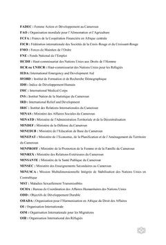L'insertion socio-économique des réfugiés urbains au Cameroun.