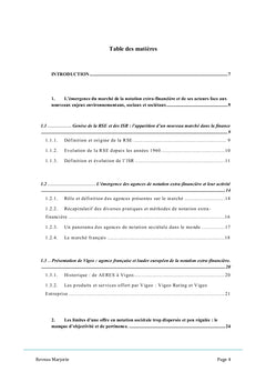 Les agences de notation extra-financiere et leur objectivite