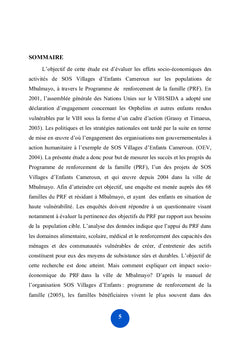 Impact socio economique de SOS Villages d'enfants Cameroun