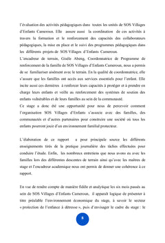 Impact socio economique de SOS Villages d'enfants Cameroun