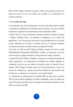 Impact socio economique de SOS Villages d'enfants Cameroun