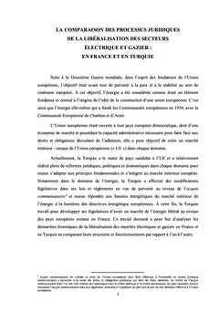 La liberalization des marches energetiques en France et en Turquie